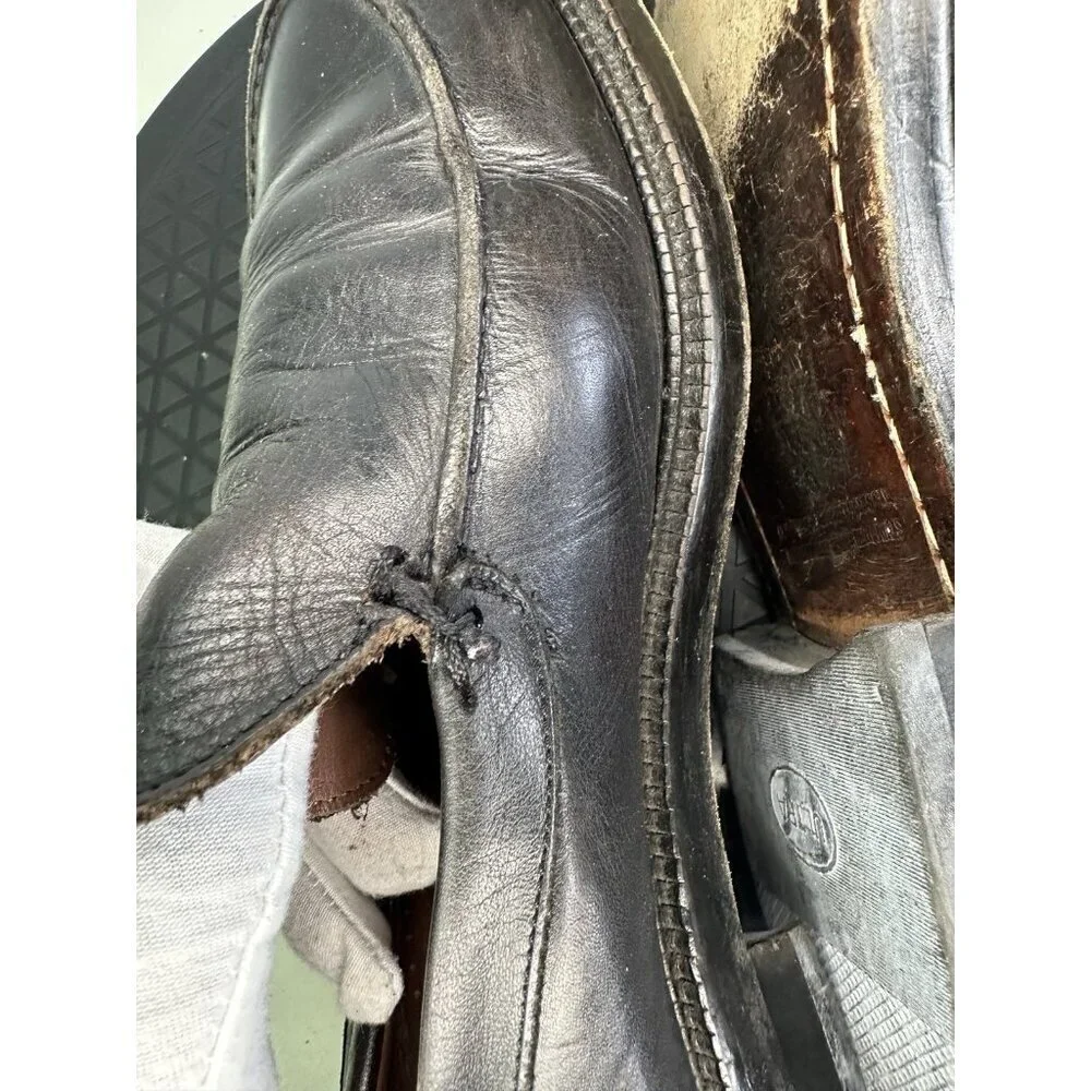 Brooks Brothers Brown Leather Vintage Oxford Loafers Shoes - 10 D - Italy